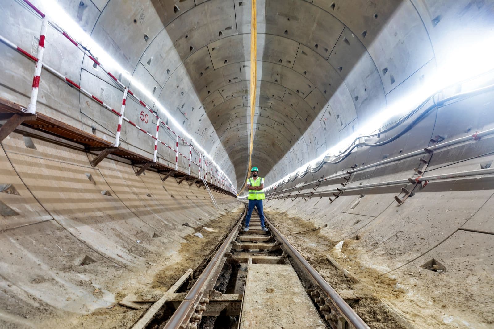 Underground tunnel section under construction